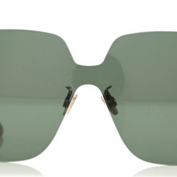 NEW Christian Dior Acetate Color Quake 1 Rimless Green with Gold Sunglasses - Picture 2 of 6